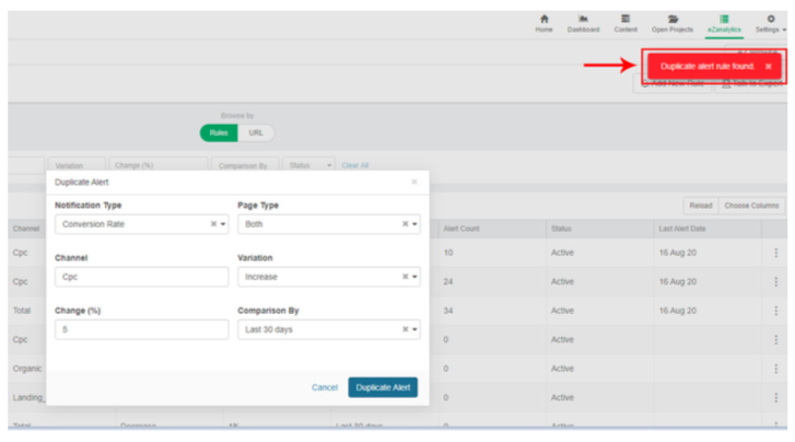 Duplicate Alert Rules Duplicate Alert Rules