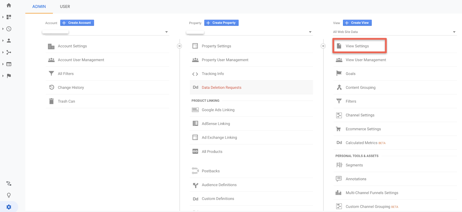 Google Analytics View Settings Google Analytics View Settings