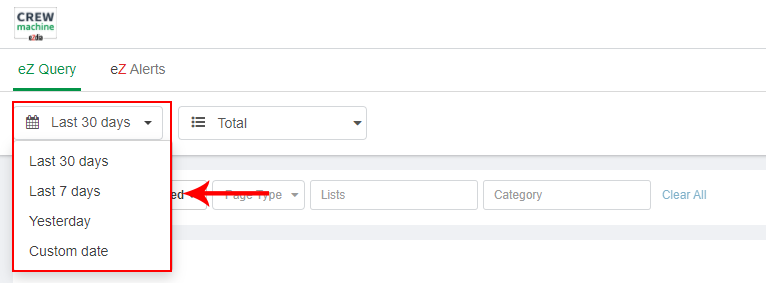 eZanalytics Custom Date eZanalytics Custom Date
