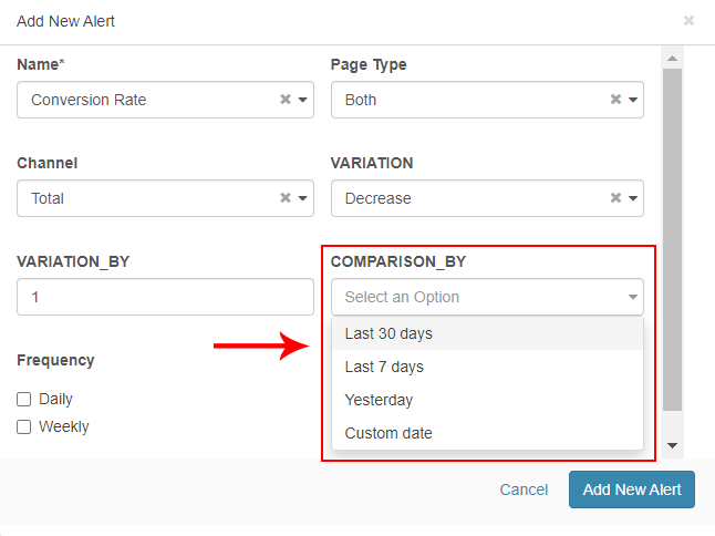 eZ Alerts - Change % eZ Alerts - Change %